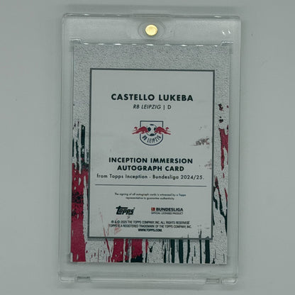 Castello Lukeba RB Leipzig Bundesliga Soccer Topps 2024 Inception Immersion Auto /5