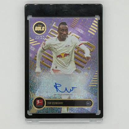 Yan Diomande RB Leipzig Bundesliga Soccer Topps 2025 Gold Future Stars Auto /50