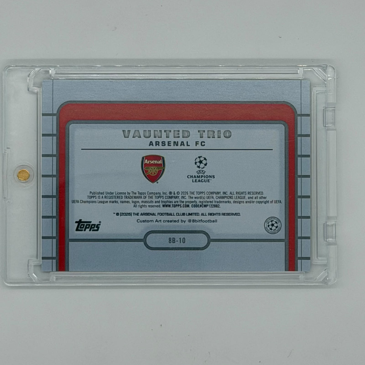 Arsenal FC CL Soccer 8bitfootball 2026 Vaunted Trio /25