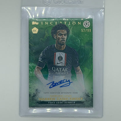 Warren Zaire-Emery Paris SG CL Soccer Topps 2023 Inception Auto /99