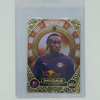 Yan Diomande RB Leipzig Bundesliga Soccer Topps 2025 Midas Gold /25