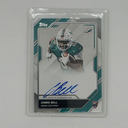 Chris Bell Miami Dolphins NFL Football Topps 2026 Flagship First Signatures Auto