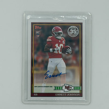 Emmett Johnson Kansas City Chiefs NFL Football Topps 2026 Flagship Auto