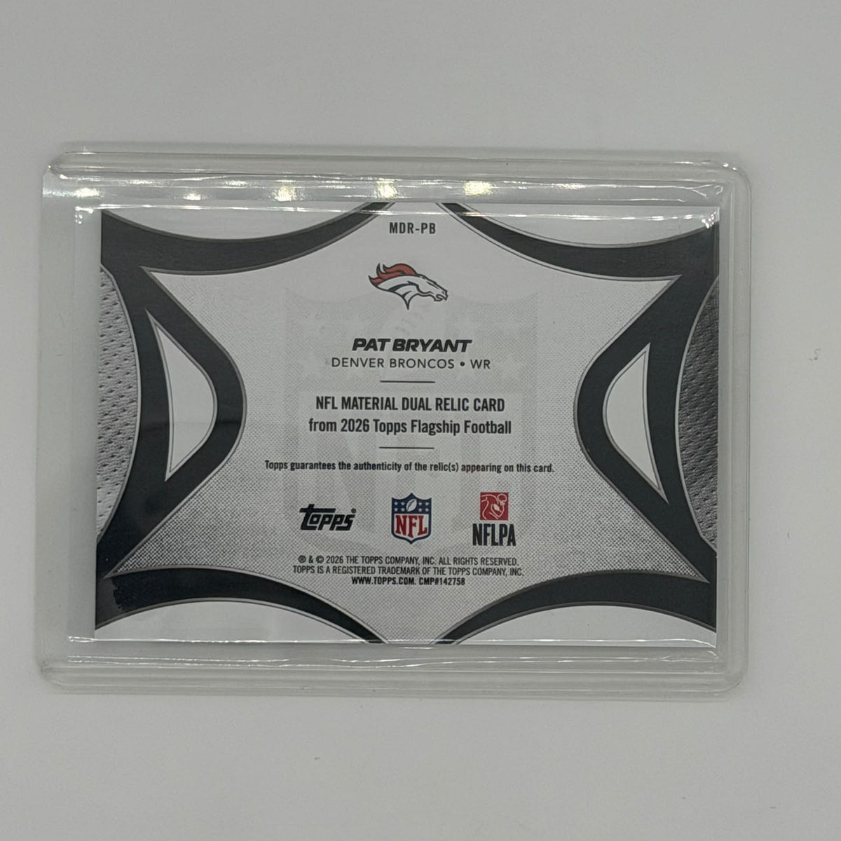 Pat Bryant Denver Broncos NFL Football Topps Relic 2026 Flagship