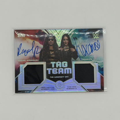 Raquel Rodriguez & Roxanne Perez Wrestling WWE Topps Tag Team 2025 Universe Auto