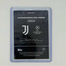 Alessandro Del Piero Juventus UCL Soccer Topps 2025 Chrome Black Lazer Auto