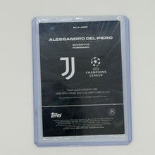 Alessandro Del Piero Juventus UCL Soccer Topps 2025 Chrome Black Lazer Auto