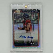 Bo Nix Denver Broncos NFL Football Topps 2024 Chrome Auto