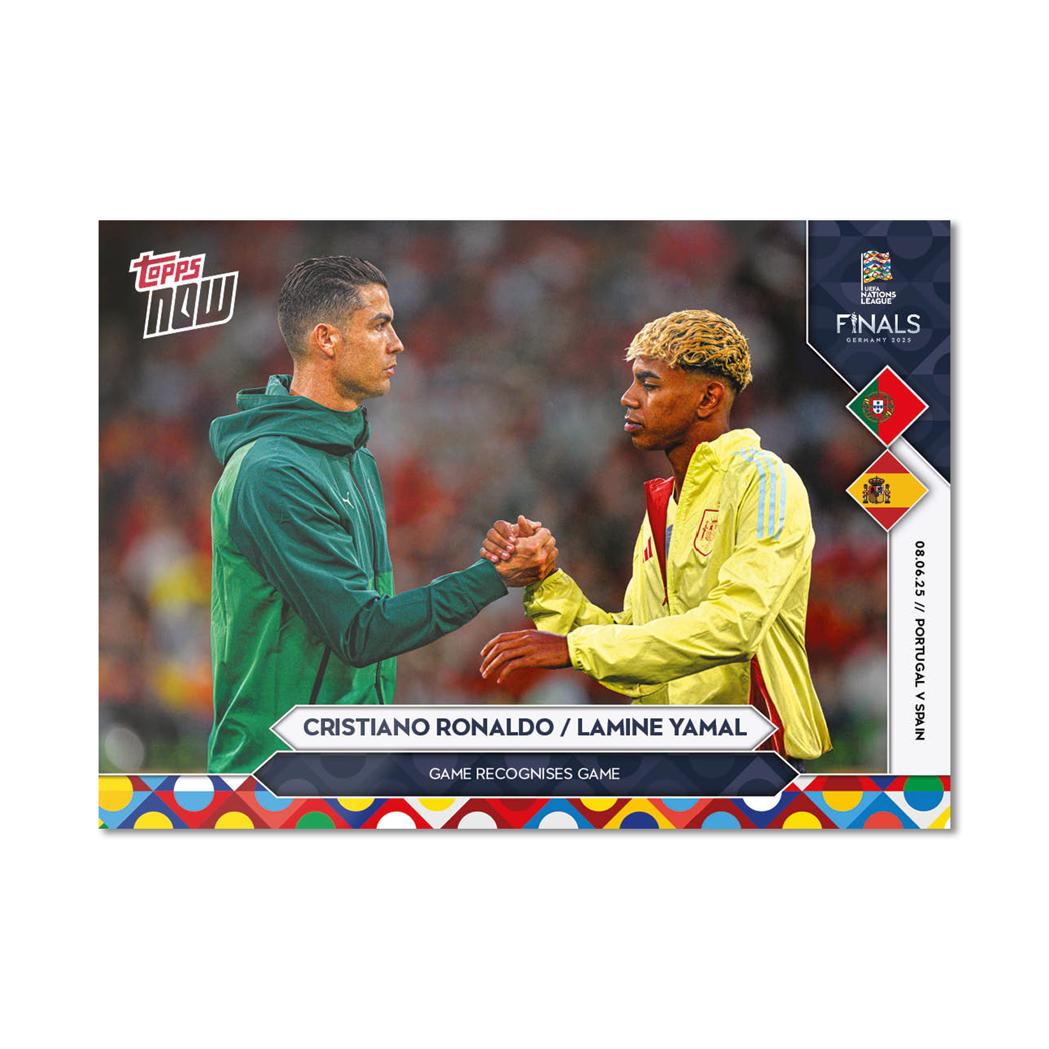Cristiano Ronaldo & Lamine Yamal - 2025 UEFA Nations League Topps NOW® - Card 8 Kommissionsware