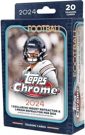 Topps Football Chrome 2024 Hanger Pack Case