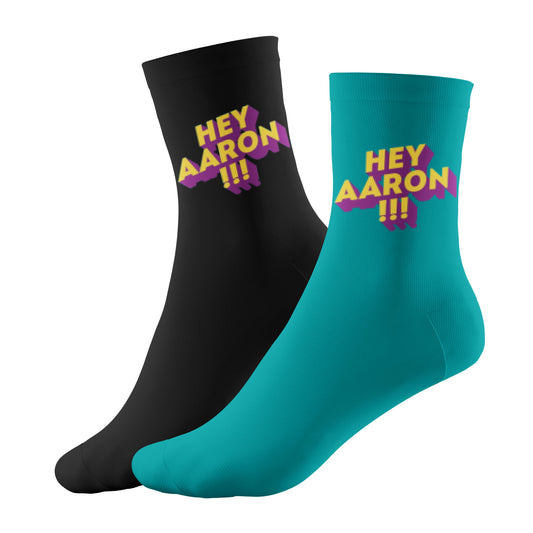 HEY AARON Socken - Schwarz & Mint - Der Kiosk - Offiziell
